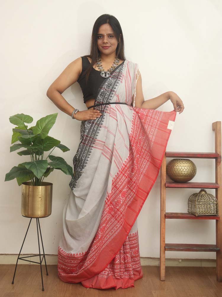 Multicolor Bengal Plain Cotton Saree - Luxurion World
