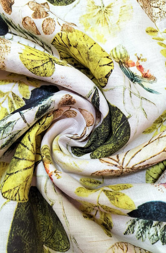 Multicolor Digital Printed Linen Fabric (2.5 mtr) - Luxurion World