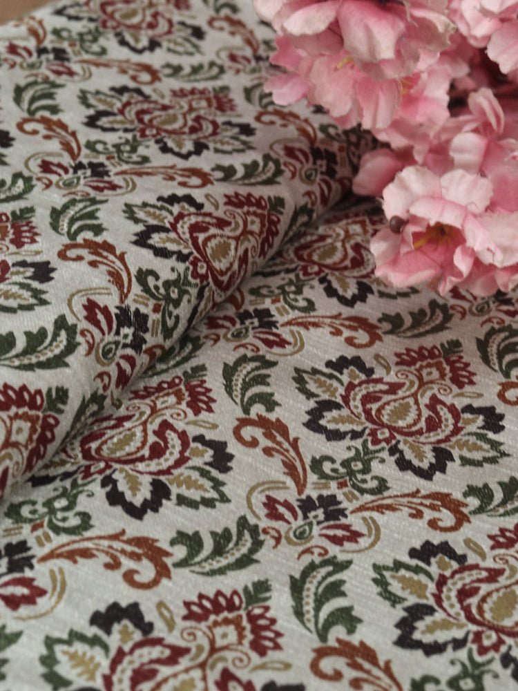 Multicolor Digital Printed Velvet Cotton Fabric ( 1 Mtr ) - Luxurion World