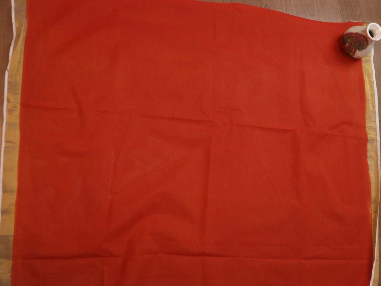 Hand Painted Kerala Cotton Saree - Vibrant Multicolor Design - Luxurion World