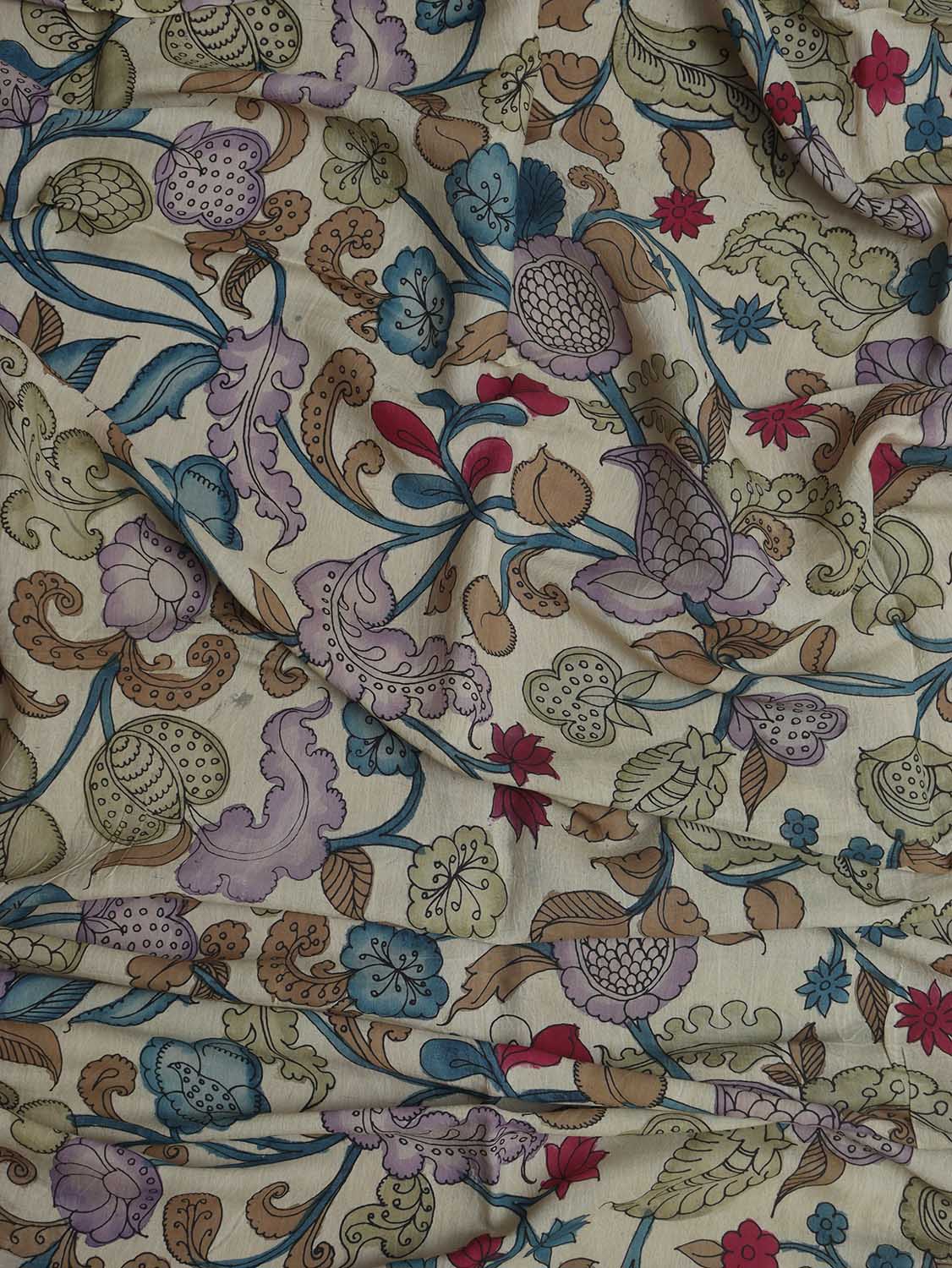 Stylish Multicolor Kalamkari Pure Silk Dupatta for Fashionable Look - Luxurion World