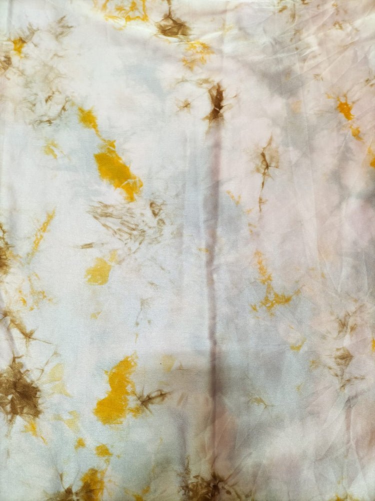 Multicolor Trendy Tie & Dye Print Satin Silk Fabric ( 0.5 Mtr ) - Luxurion World