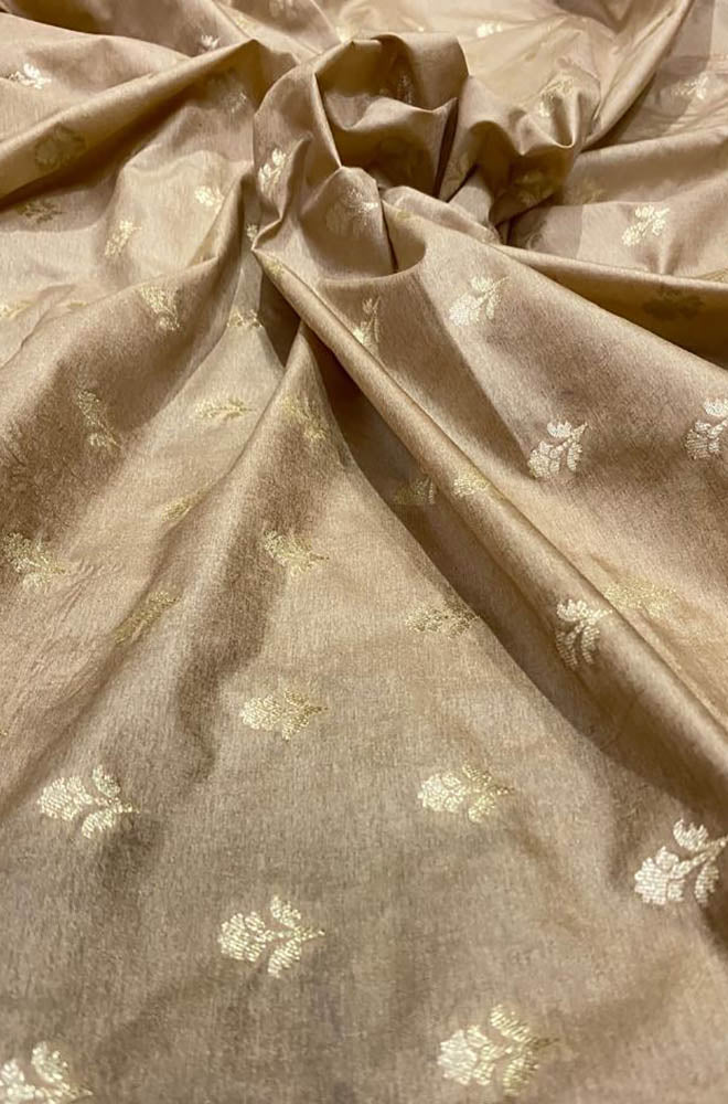 Pastel Banarasi Dupion Silk Fabric ( 1 Mtr ) - Luxurion World