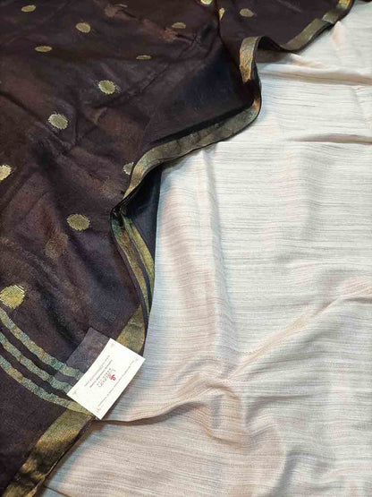 Pastel Bhagalpur Cotton Silk Three Piece Unstitched Suit Set - Luxurion World