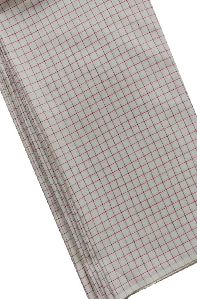 Pastel Checks Pure Linen Fabric ( 1 Mtr ) - Luxurion World