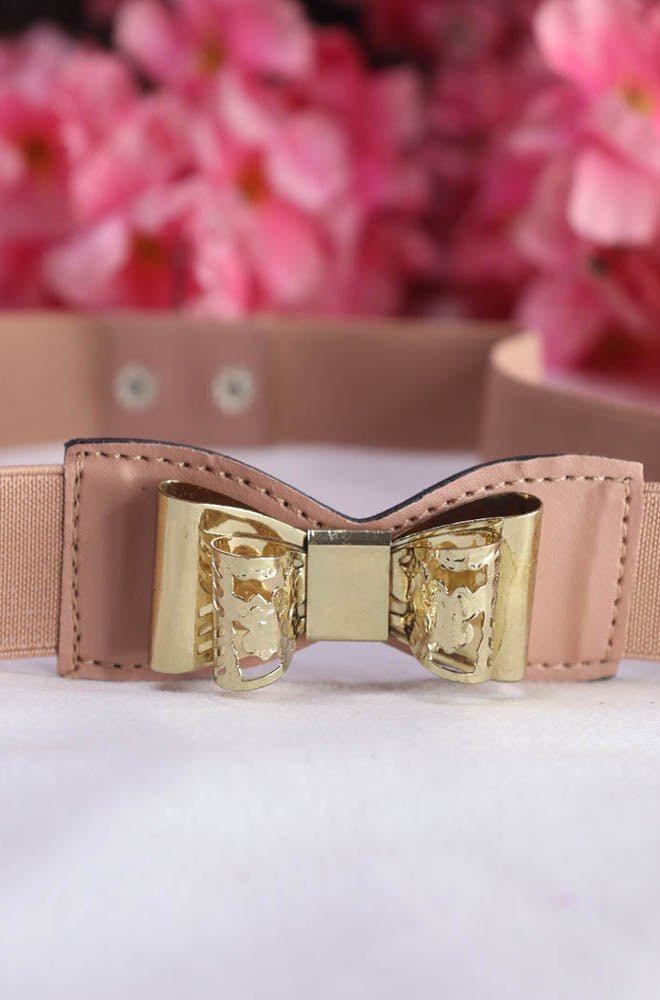 Chic Pink Bow Elastic Belt: The Perfect Accessory for Any Look