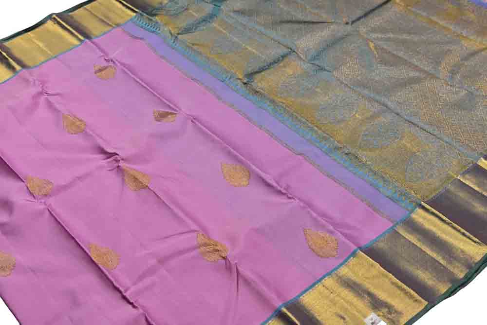 Pink Handloom Kanjeevaram Pure Silk Saree - Luxurion World