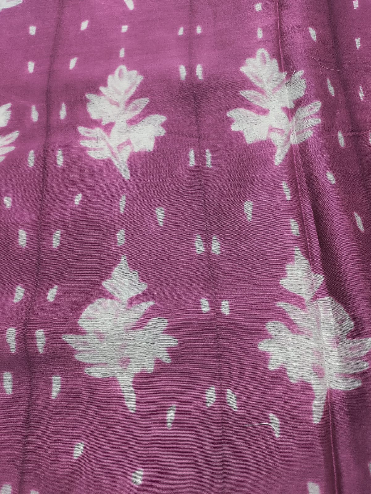 Pink Shibori Cotton Silk Fabric ( 2.5 Mtrs ) - Luxurion World