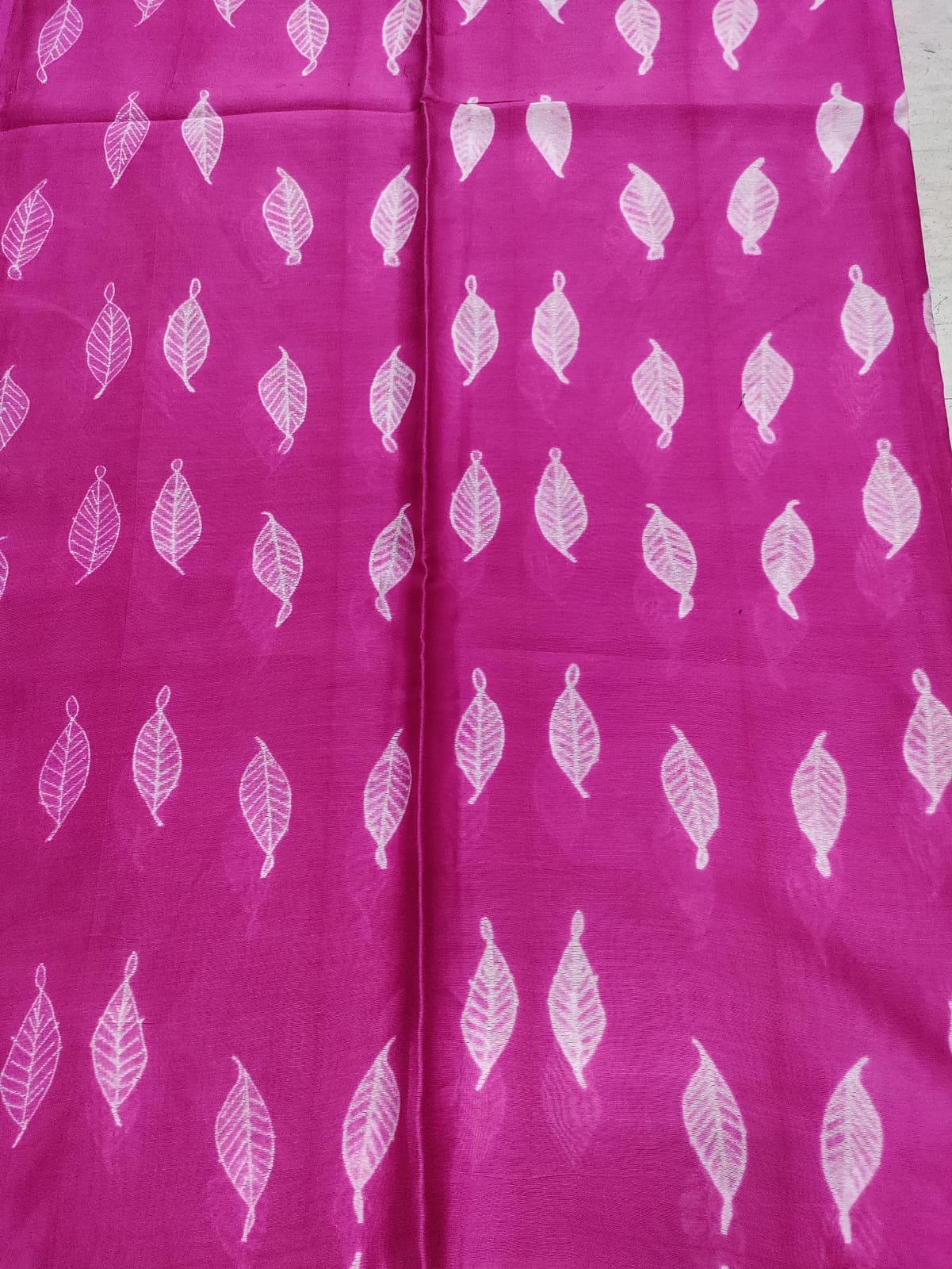 Pink Shibori Cotton Silk Fabric ( 2.5 Mtrs ) - Luxurion World