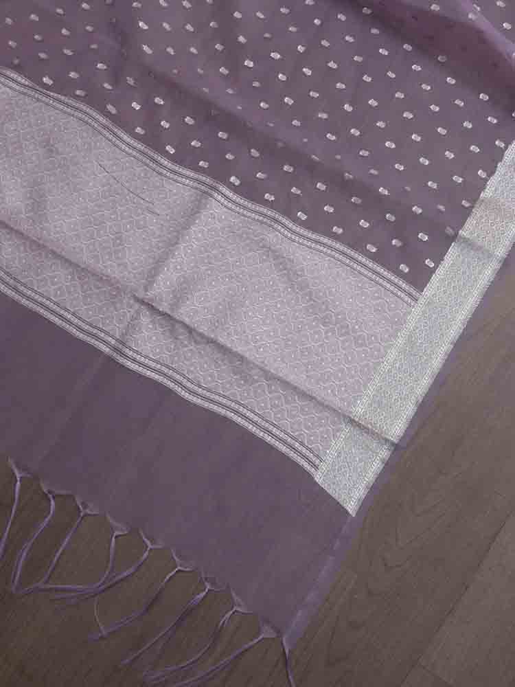 Purple Banarasi Organza Dupatta - Luxurion World