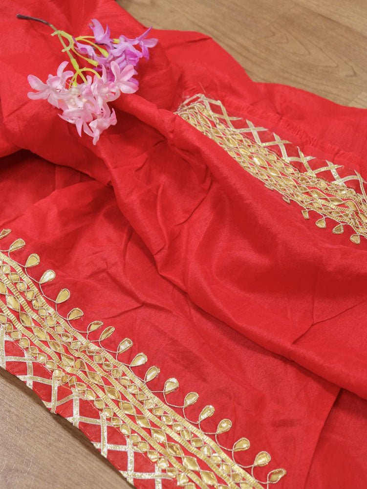 Stunning Purple Gota Patti Georgette Saree for Elegant Occasions - Luxurion World