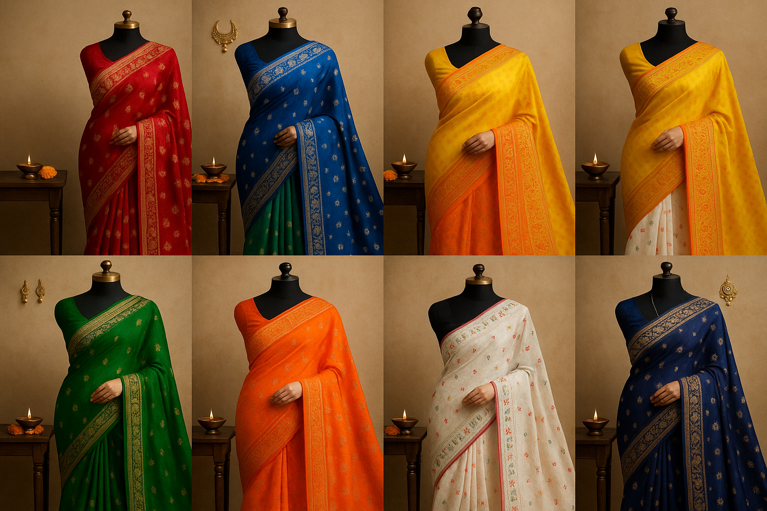 9 Navratri Saree Colors Ideas to Celebrate the Festival with Style