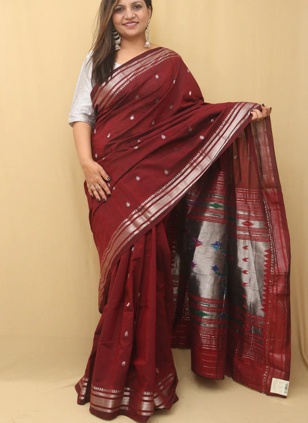 Paithani Handloom Pure Cotton Saree