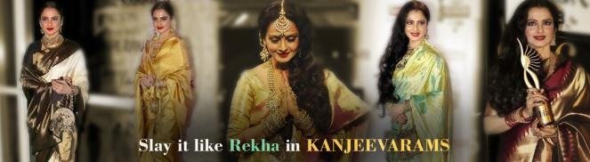 Slay it like Rekha in Kanjeevarams - Luxurionworld