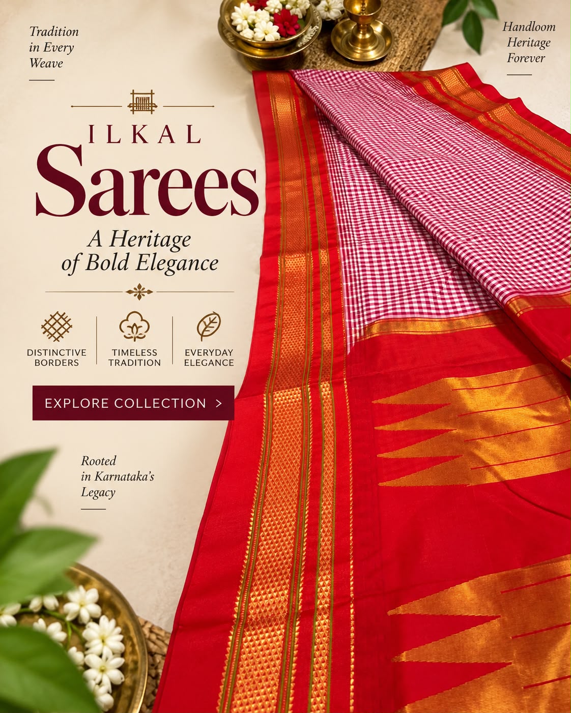 ilkal saree - luxurionworld