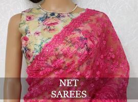 Net Sarees Online — Sheer Embroidered Sarees | Luxurion World ...