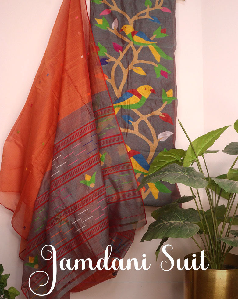 jamdani suit - luxurionworld