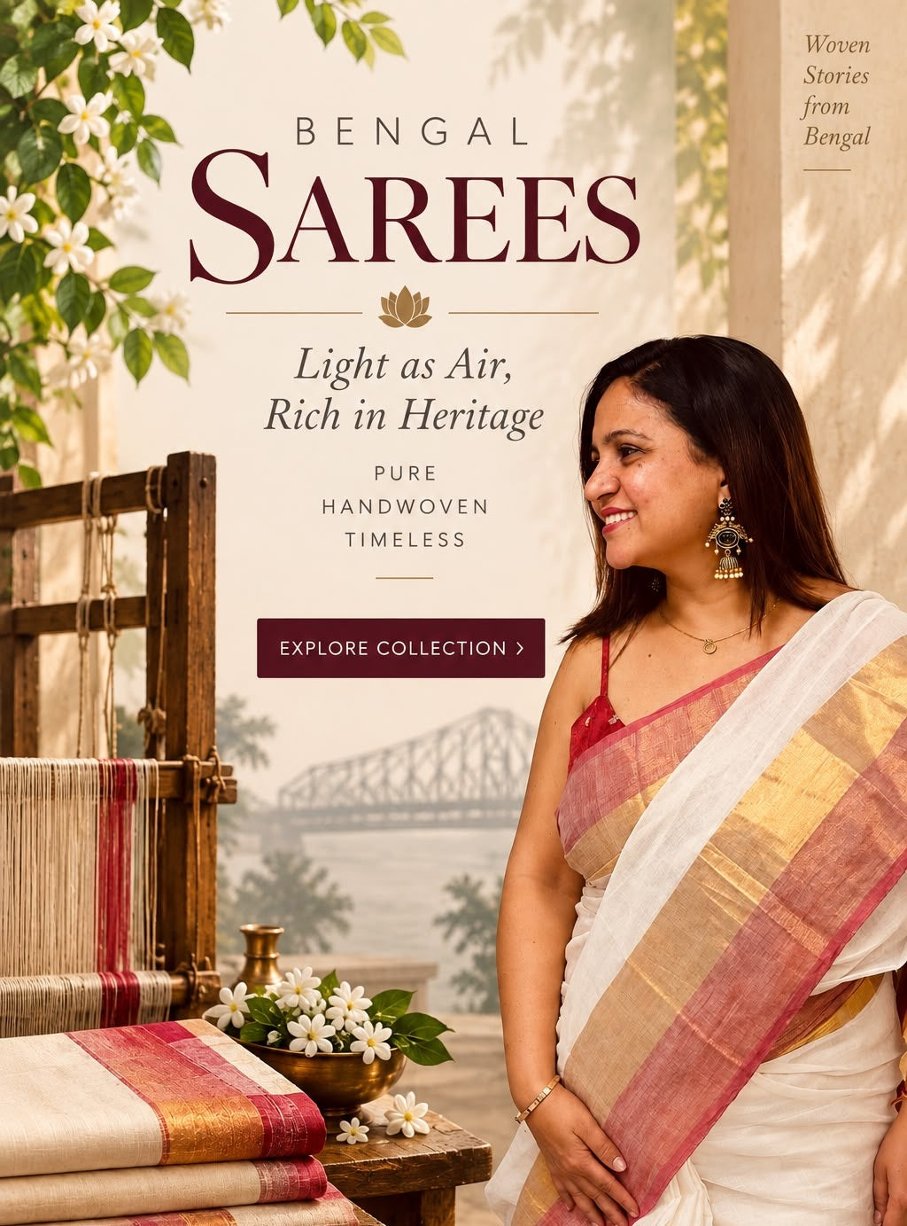 bengal saree - luxurionworld