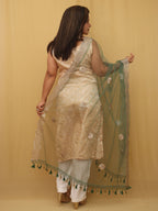 Green Trendy Net Gota Work Dupatta - Luxurion World