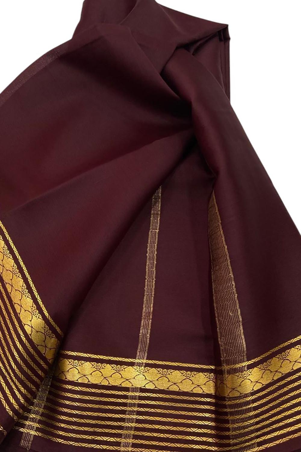 Elegant Maroon Silk Handloom Saree - Luxurion World