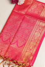 Premium Red and Pink Banarasi Silk Fashion Stole Gift Set of Two Stylish Wrap for Festive | College | Casual | Night Parties - Luxurion World