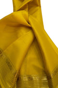 Golden Elegance: Pure Mysore Silk Handloom Saree - Luxurion World