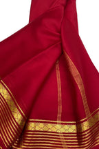 Red Pure Silk Handloom Saree - Elegant and Timeless - Luxurion World