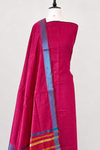 Pink Maheshwari Cotton Silk Three Piece Unstitched Suit Set - Luxurion World