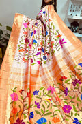 Pink Paithani Pure Silk Saree Muniya Border Brocade Bridal Wedding