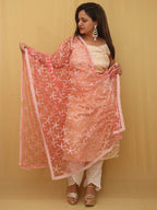 Pink Trendy Net Sequins Work Dupatta - Luxurion World