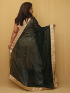 Green Trendy Georgette Heavy Lace Dupatta - Luxurion World