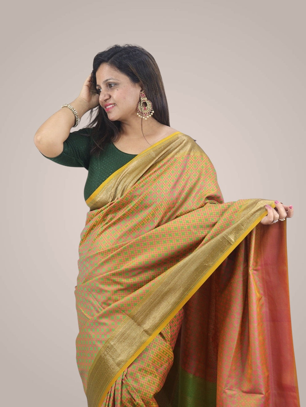 Shop Now for Yellow Banarasi Soft Silk Saree with Contrast Border - Latest Collection - Luxurion World