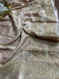 Dyeable Banarasi Handloom Pure Chiffon Crushed Booti Design Dupatta - Luxurion World