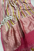 Multicolor Banarasi Handloom Pure Chiffon Georgette Dupatta