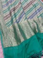 Multicolor Banarasi Handloom Pure Chiffon Georgette Dupatta
