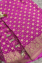 Pink Banarasi Handloom Pure Chiffon Georgette Dupatta