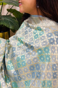 Multicolor Banarasi Handloom Pure Moonga Silk Brush Dye Dupatta