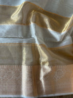 Dyeable Banarasi Handloom Organza Tissue Dupatta - Luxurion World- Crafted Heirlooms