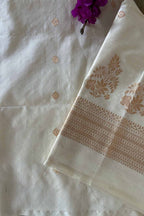 Elegance Dyeable Banarasi Handloom Pure Chiniya Silk Kadwa Kurti - Luxurion World