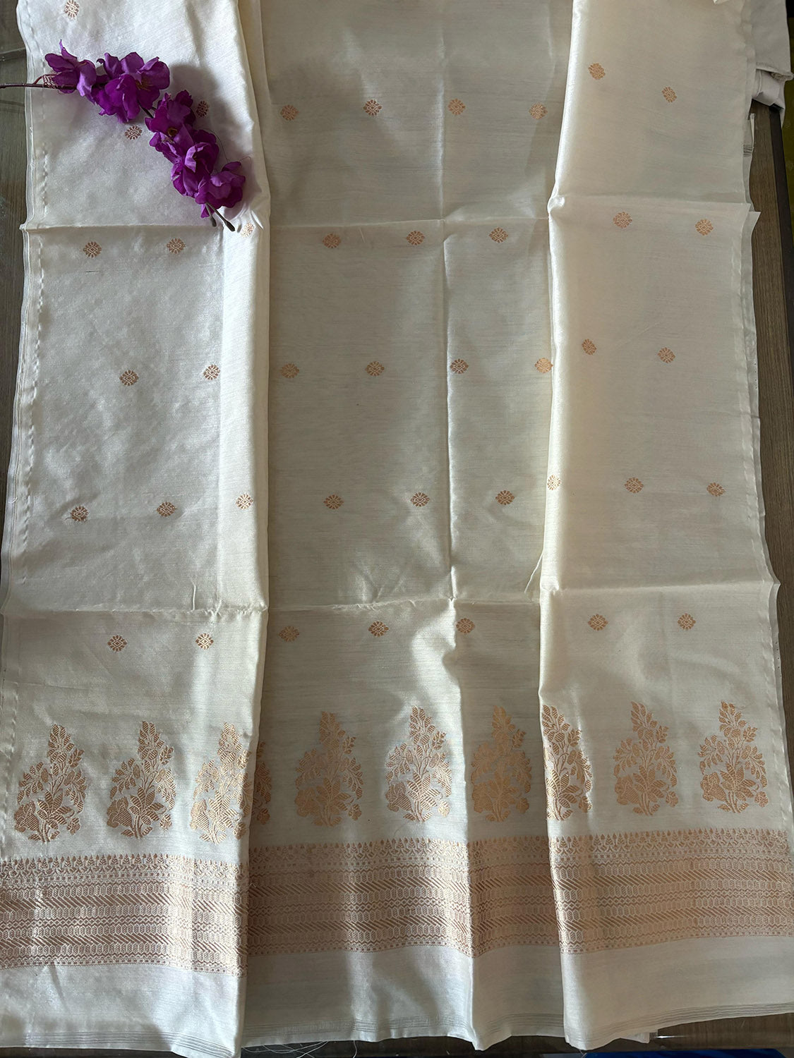 Elegance Dyeable Banarasi Handloom Pure Chiniya Silk Kadwa Kurti - Luxurion World