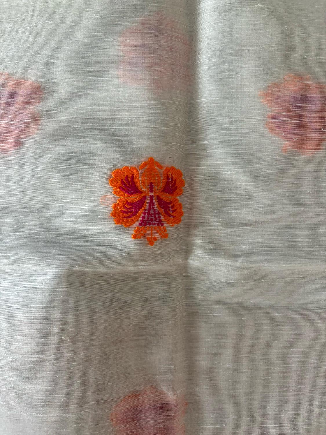 Dyeable Banarasi Handloom Linen Meenakari Dupatta - Luxurion World- Crafted Heirlooms