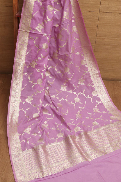 Royal Purple Banarasi Silk Dupatta - Elegant and Luxurious - Luxurion World