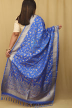 Elegant Blue Banarasi Silk Dupatta - Luxurion World