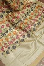 Exquisite Pastel Banarasi Kimkhwab Design Silk Dupatta - Elegant and Luxurious - Luxurion World