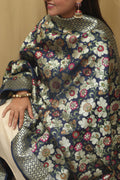 Blue Banarasi Kimkhwab Design Silk Dupatta - Elegant and Luxurious - Luxurion World