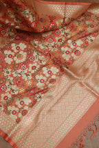 Orange Banarasi Kimkhwab Design Silk Dupatta - Elegant and Luxurious - Luxurion World