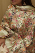 Pink Banarasi Kimkhwab Design Silk Dupatta - Elegant and Luxurious - Luxurion World