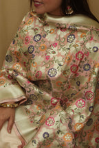 Pink Banarasi Kimkhwab Design Silk Dupatta - Elegant and Luxurious - Luxurion World