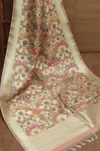 Pink Banarasi Kimkhwab Design Silk Dupatta - Elegant and Luxurious - Luxurion World