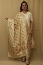Pastel Banarasi Silk Dupatta: Elegant & Luxurious - Luxurion World